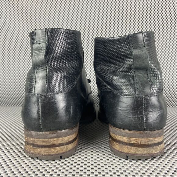 Velez Chukka Boots Mens Size 40 Black Leather Lace Up Casual - Picture 7 of 12